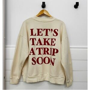 Yellow The Label yllw Let's Take A Trip Soon Sweatshirt Size Small S